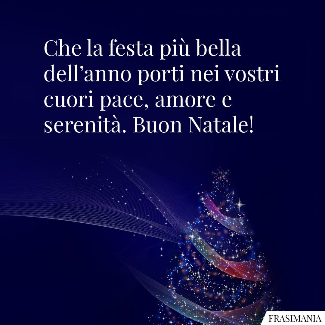 Che la festa più bella dell'anno porti nei vostri cuori pace, amore e serenità. Buon Natale!