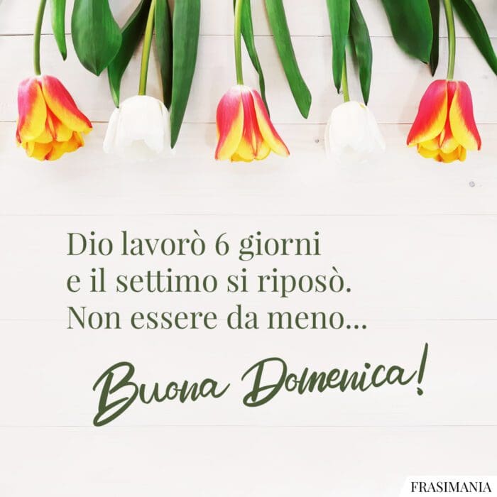 Frasi auguri buona domenica riposo