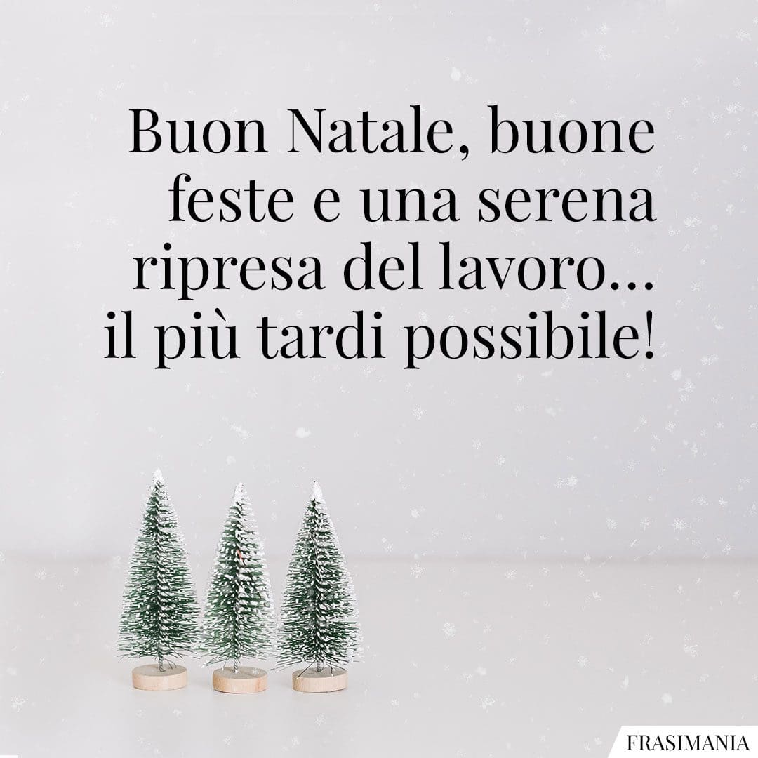 Buon Natale, buone feste e una serena ripresa del lavoro... il più tardi possibile!