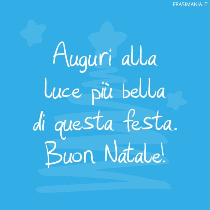 Frasi auguri Natale bambini luce