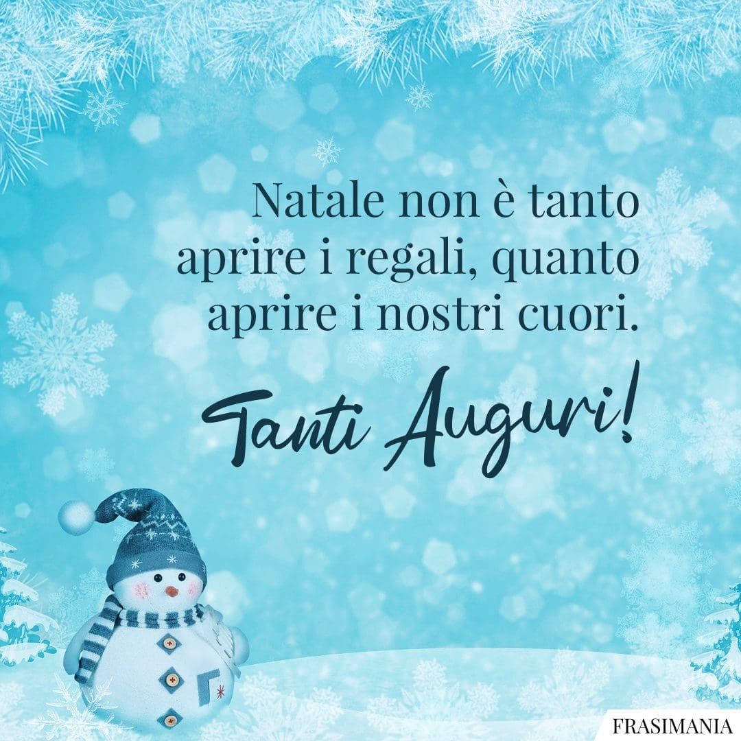 Natale non è tanto aprire i regali, quanto aprire i nostri cuori. Tanti Auguri!