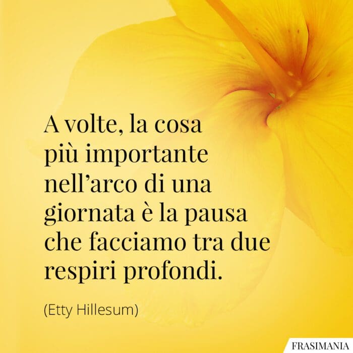 Frasi pausa respiri Hillesum