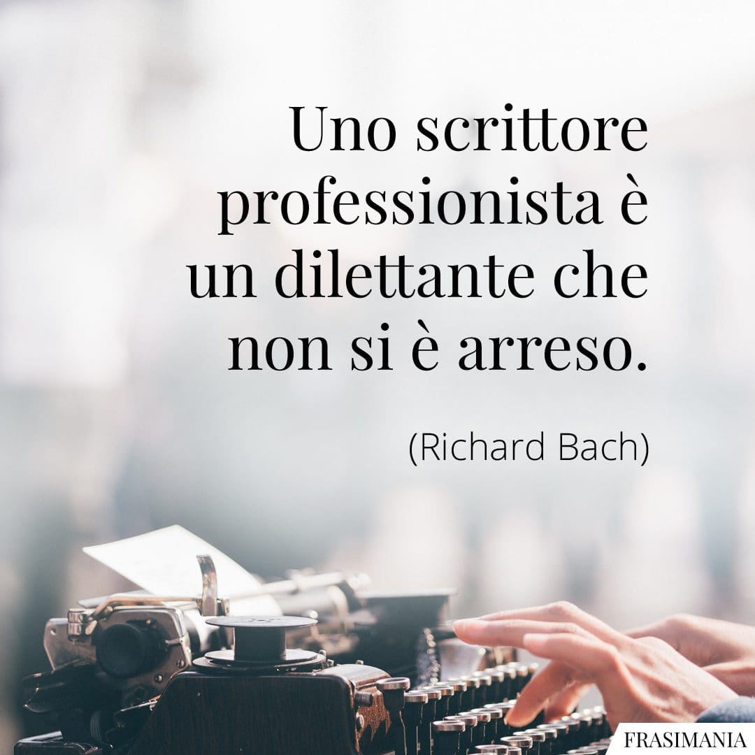 Uno scrittore professionista è un dilettante che non si è arreso.