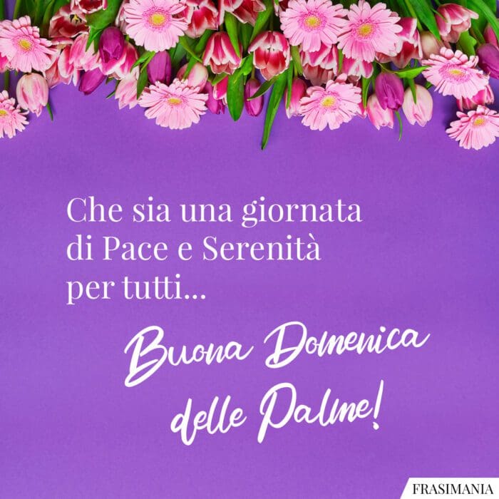 Buona Domenica Palme serenità