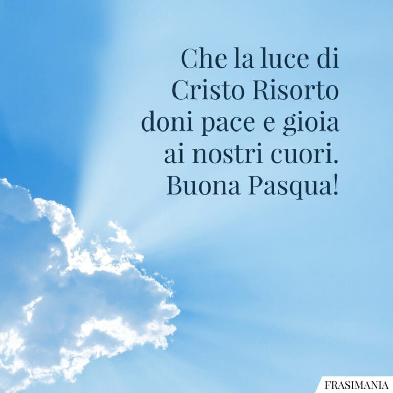 Frasi Religiose Per Auguri Di Pasqua Che la luce di Cristo Risorto doni pace e gioia ai nostri cuori. Buona