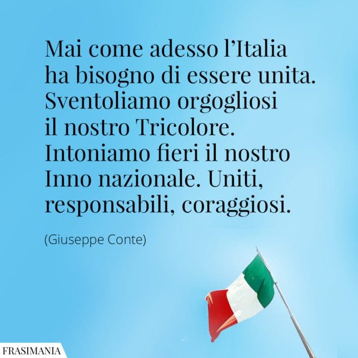 Frasi Italia unita Conte