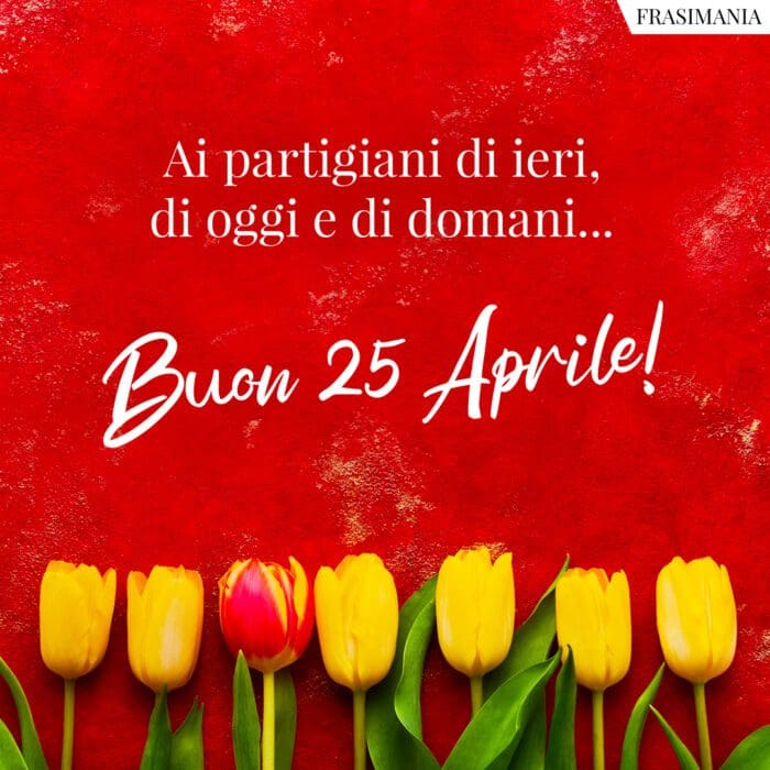 Ai partigiani di ieri, di oggi e di domani... Buon 25 Aprile!