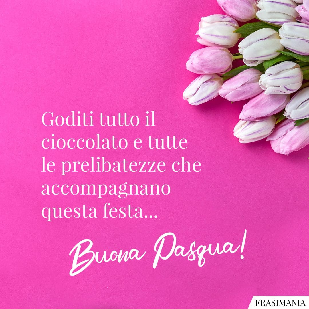Goditi tutto il cioccolato e tutte le prelibatezze che accompagnano questa festa... Buona Pasqua!