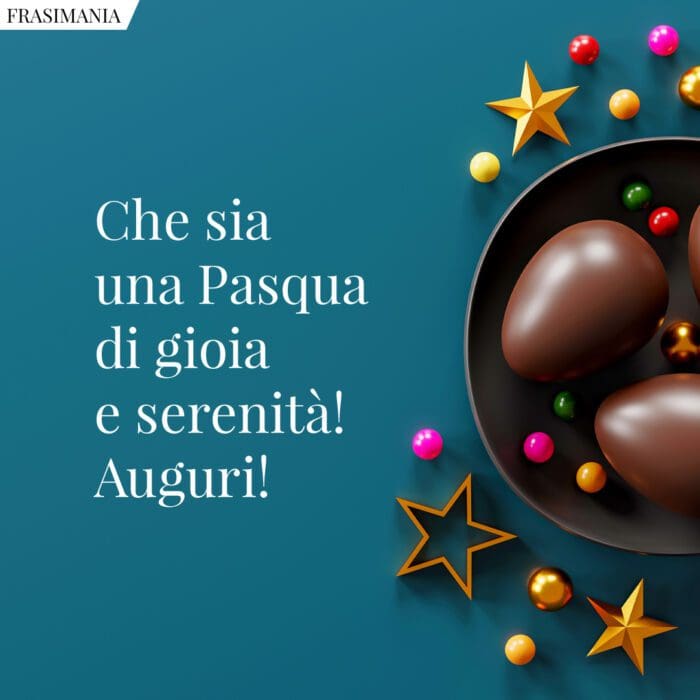 Che sia una Pasqua di gioia e serenità! Auguri!