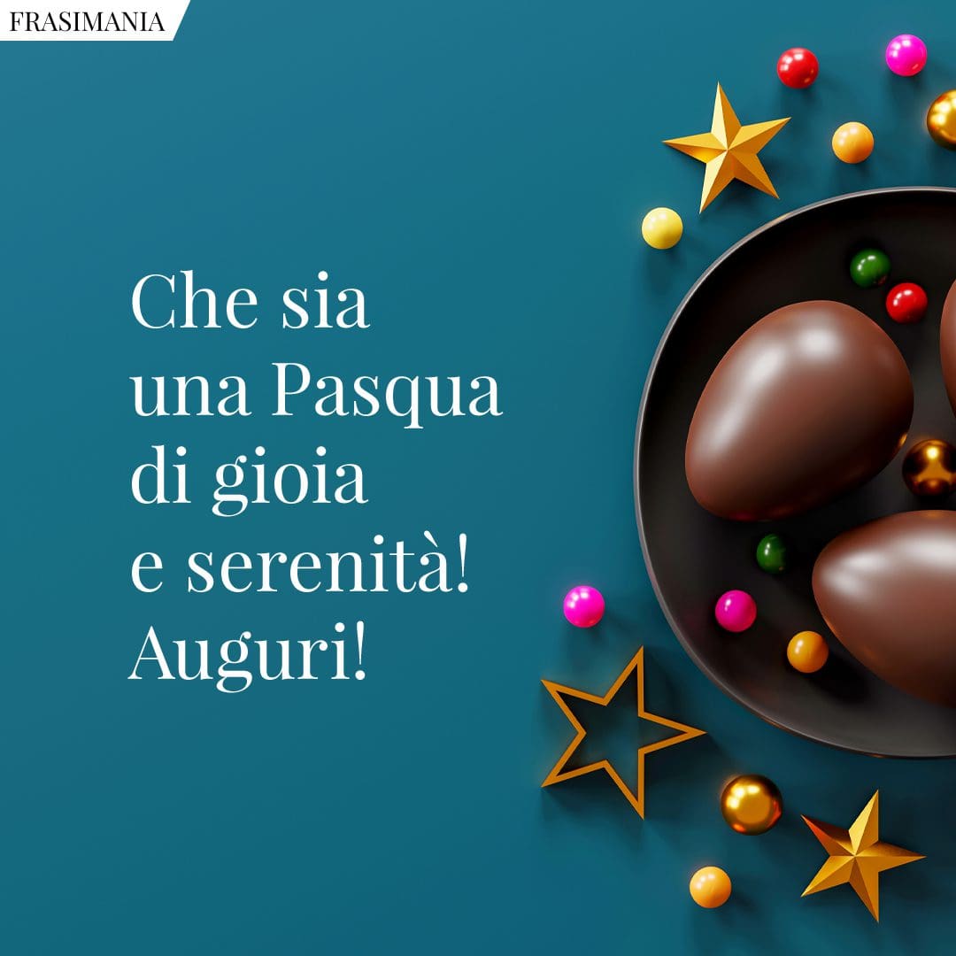 Che sia una Pasqua di gioia e serenità! Auguri!