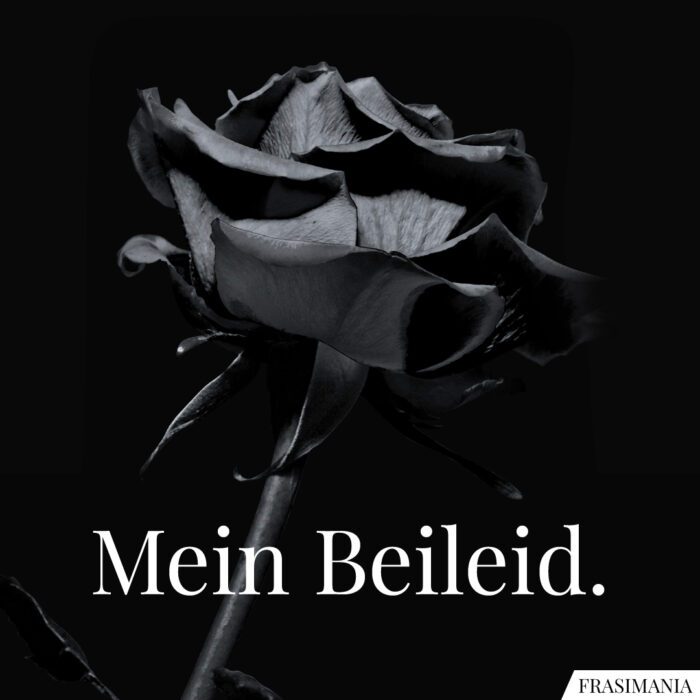 Mein Beileid.