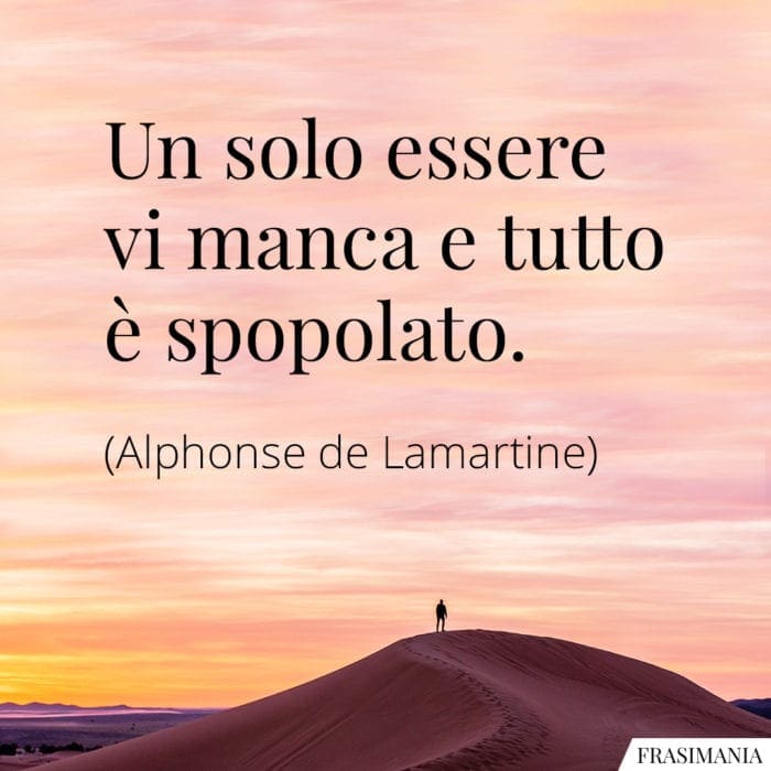 Frasi essere manca spopolato Lamartine