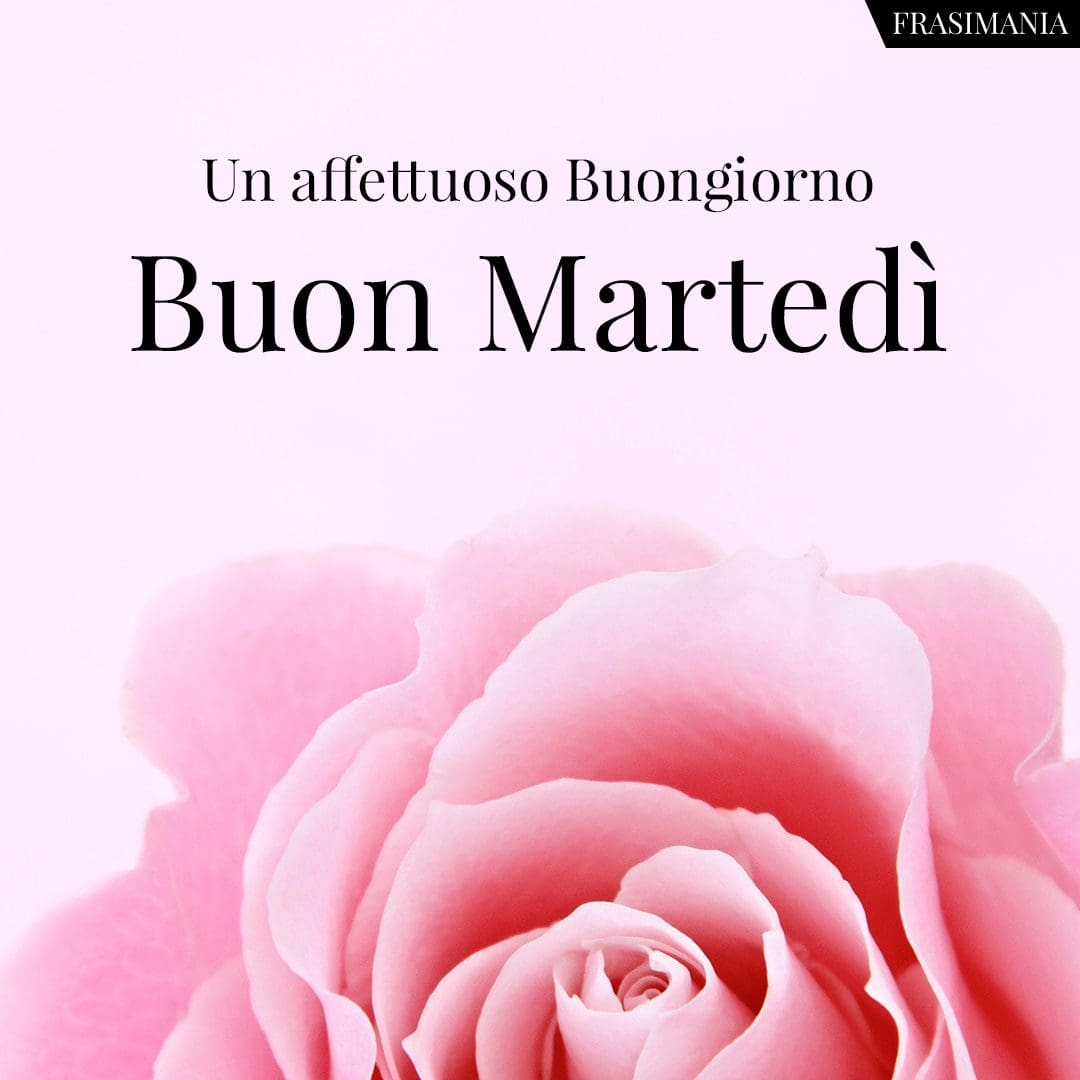 Un affettuoso Buongiorno. Buon Martedì.