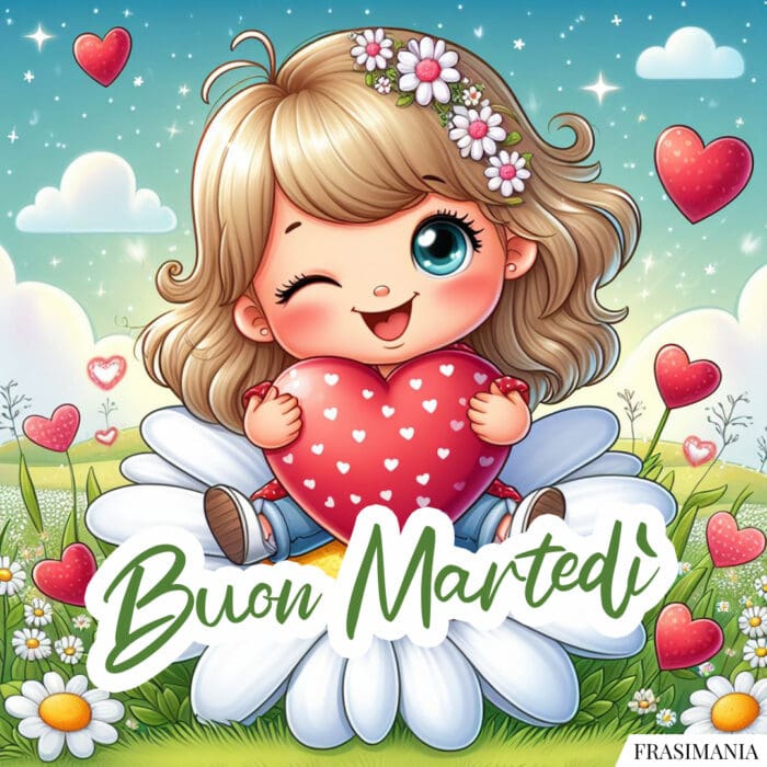 Buon Martedì bimba cuore