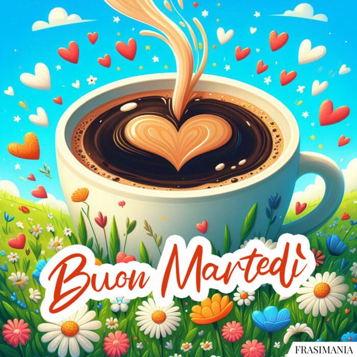 Buon Martedì tazza caffè