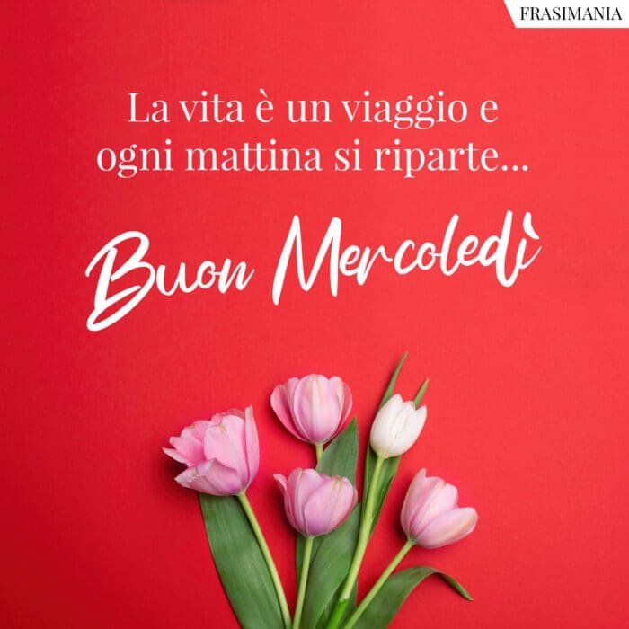 La vita è un viaggio e ogni mattina si riparte… Buon Mercoledì.