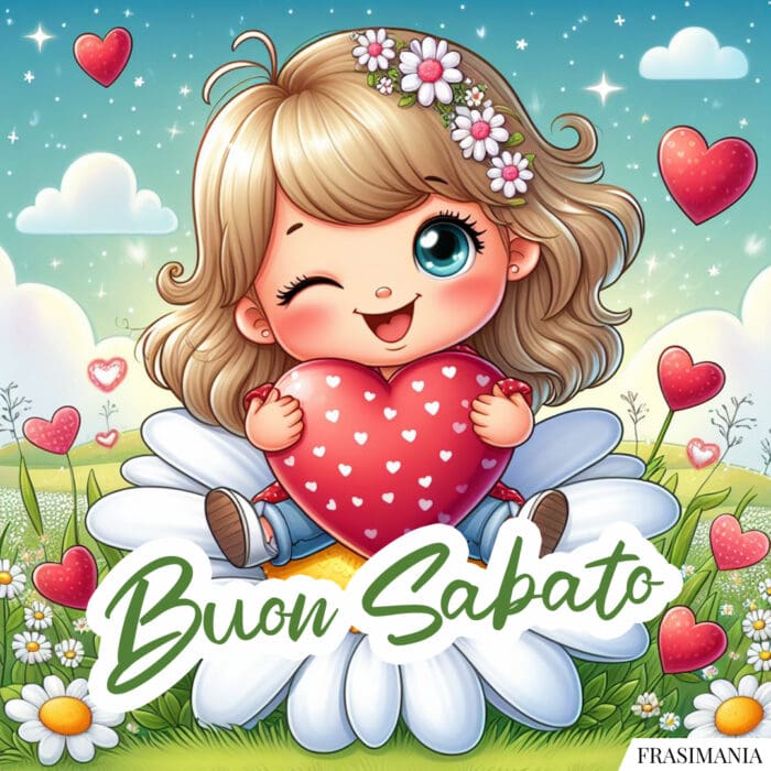 Buon Sabato bimba cuore