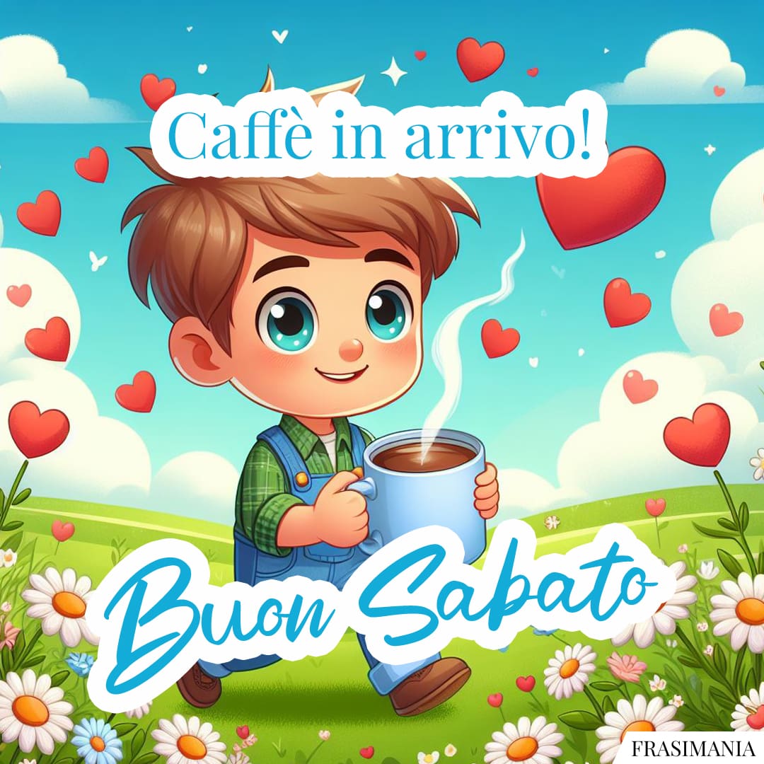 Caffè in arrivo! Buon Sabato.