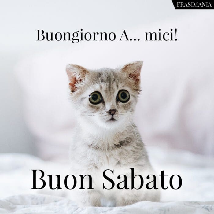 Buongiorno A... mici! Buon Sabato!