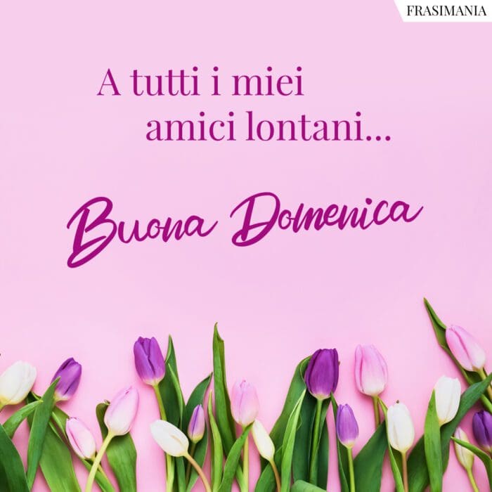 A tutti i miei amici lontani… Buona Domenica.