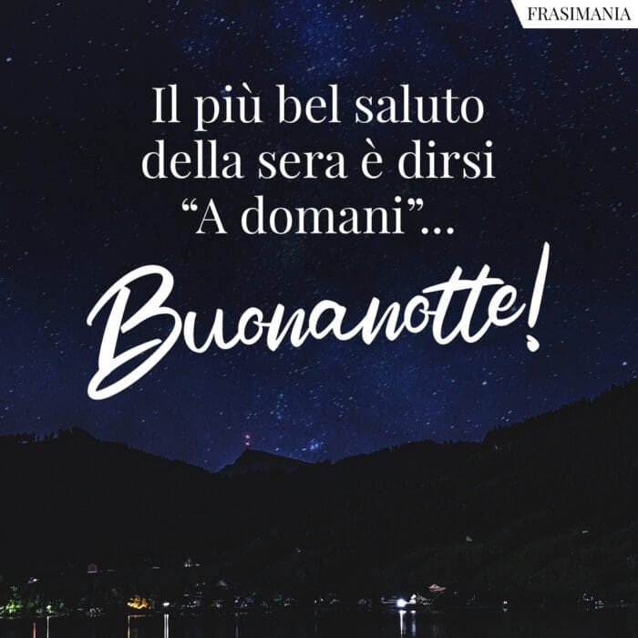 Buonanotte a domani