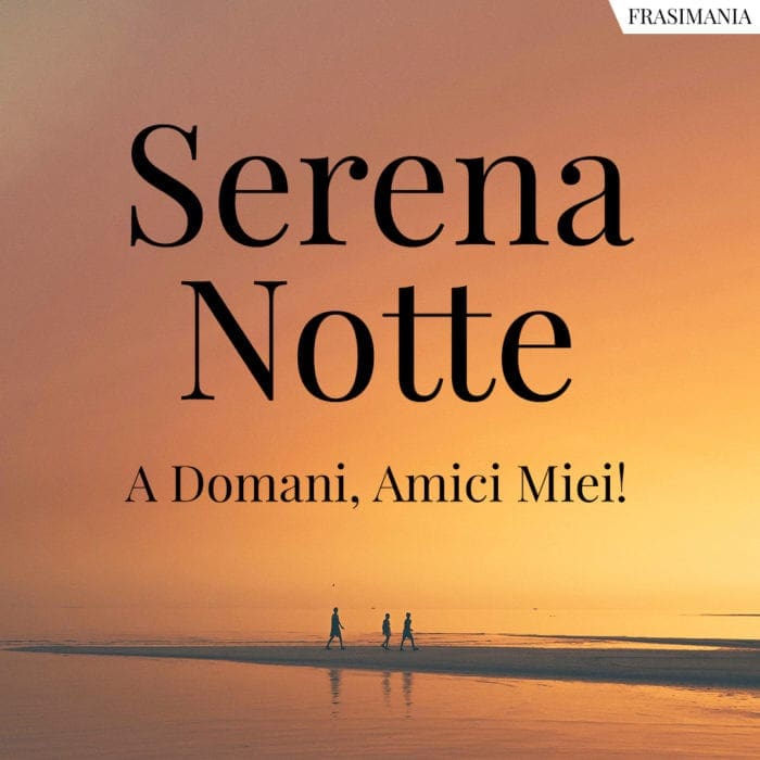 Buonanotte serena amici miei