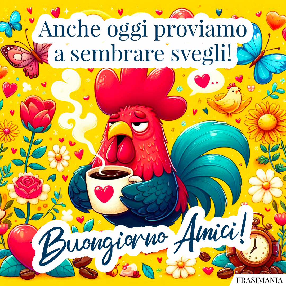 Anche oggi proviamo a sembrare svegli! Buongiorno Amici!