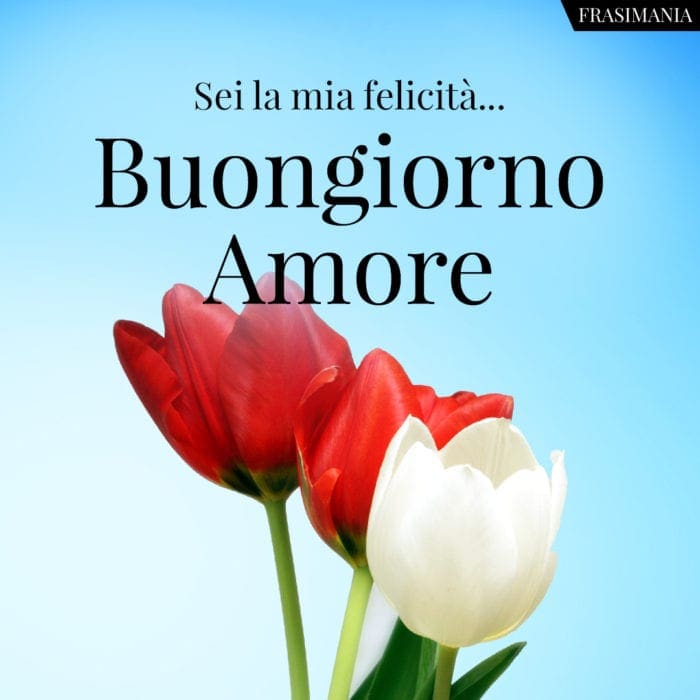 Buongiorno amore felicità