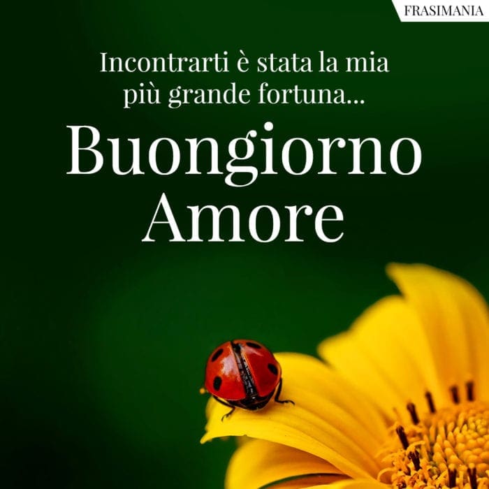 Buongiorno amore fortuna