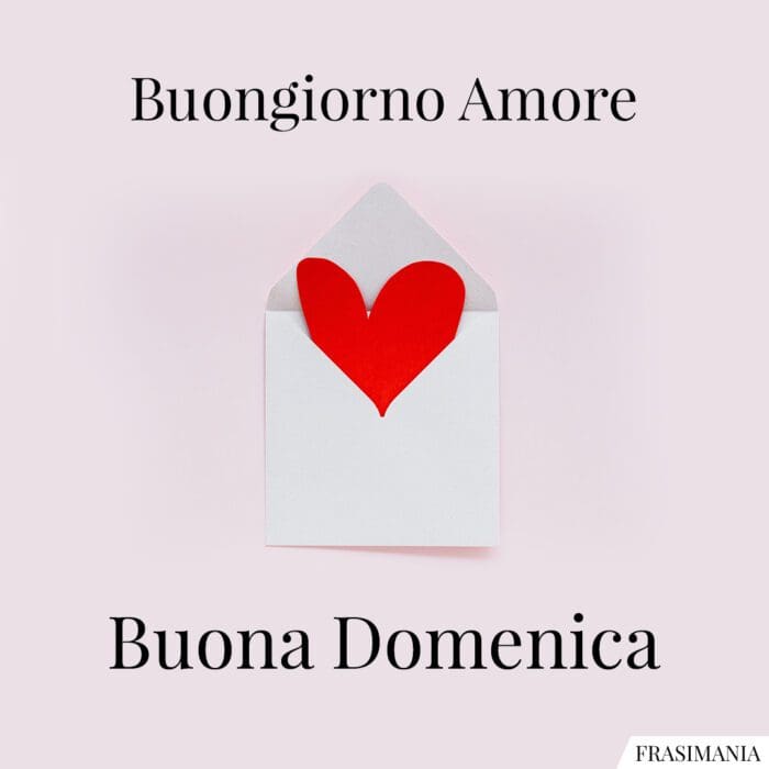 Buongiorno buona domenica amore