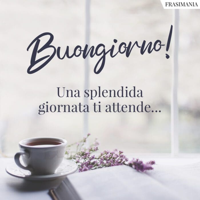 Buongiorno giornata splendida