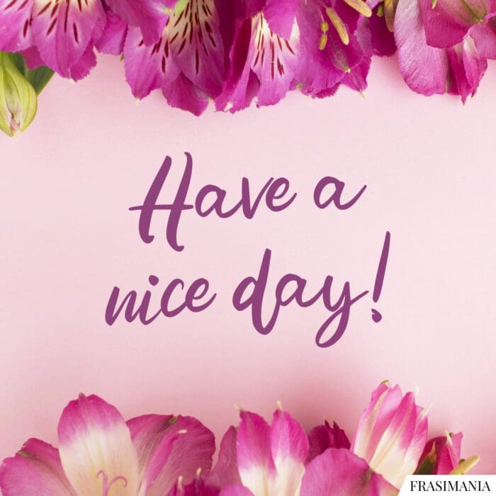 Have a nice day!