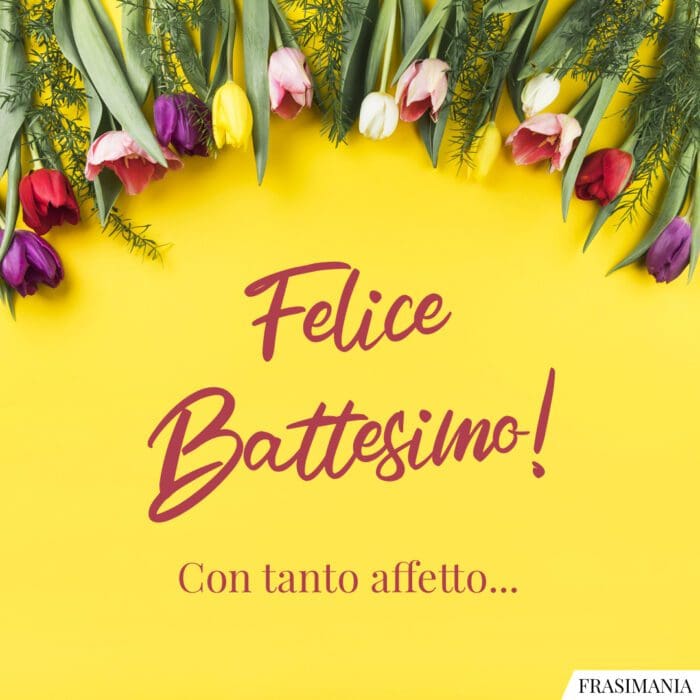 Auguri Battesimo affeto