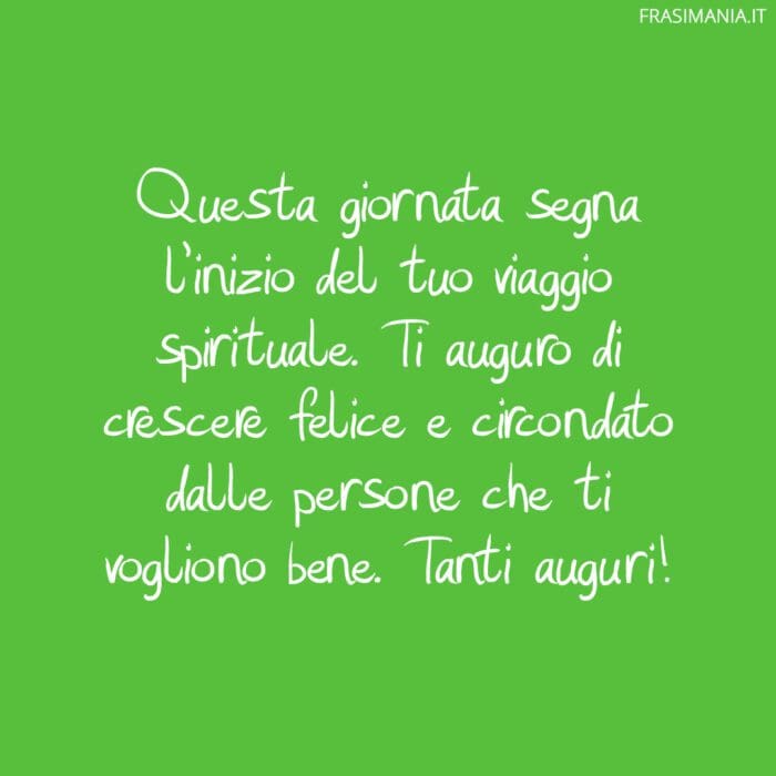 Frasi Battesimo viaggio spirituale