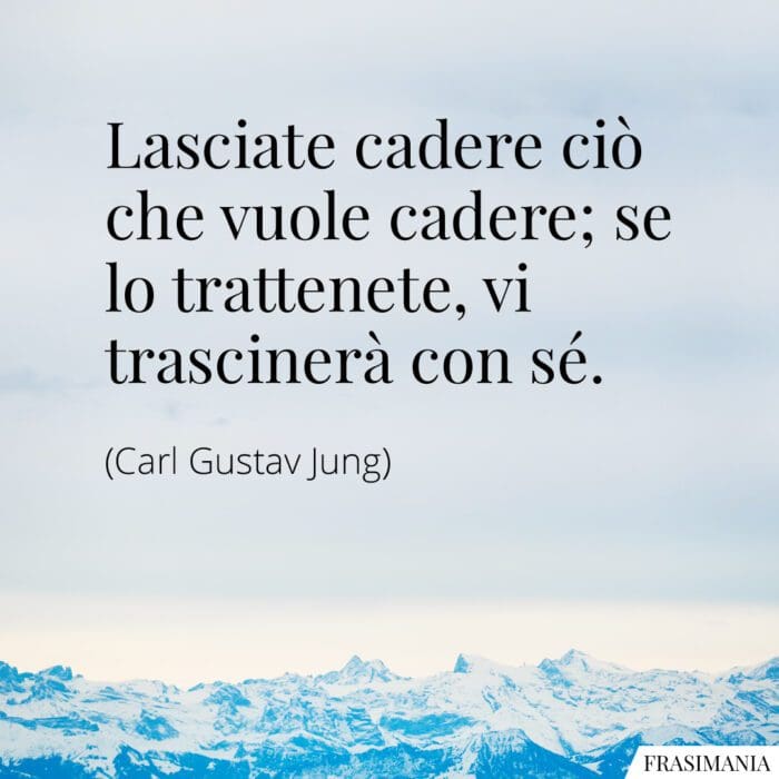 Lasciate cadere ciò che vuole cadere; se lo trattenete, vi trascinerà con sé.