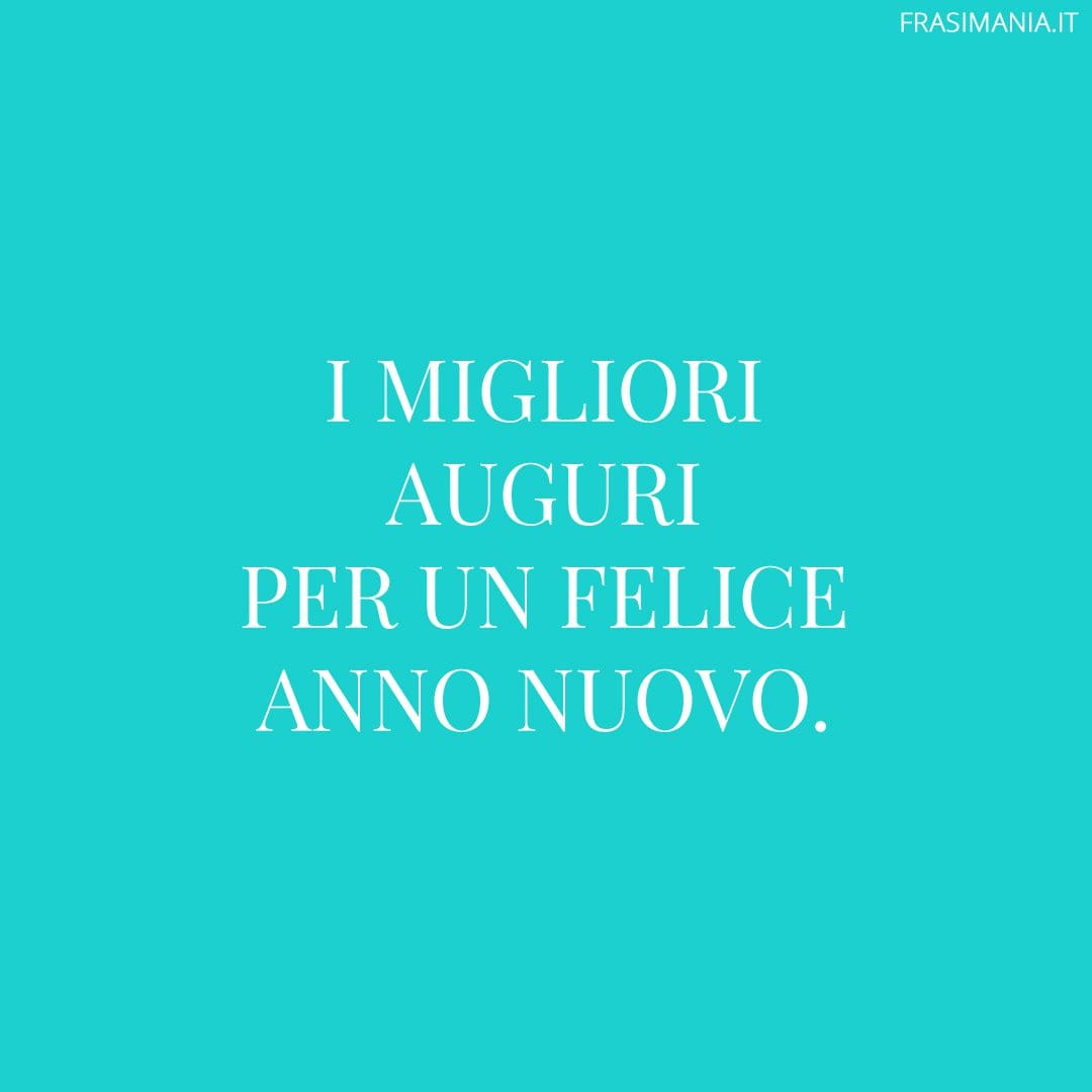 I migliori auguri per un felice anno nuovo.