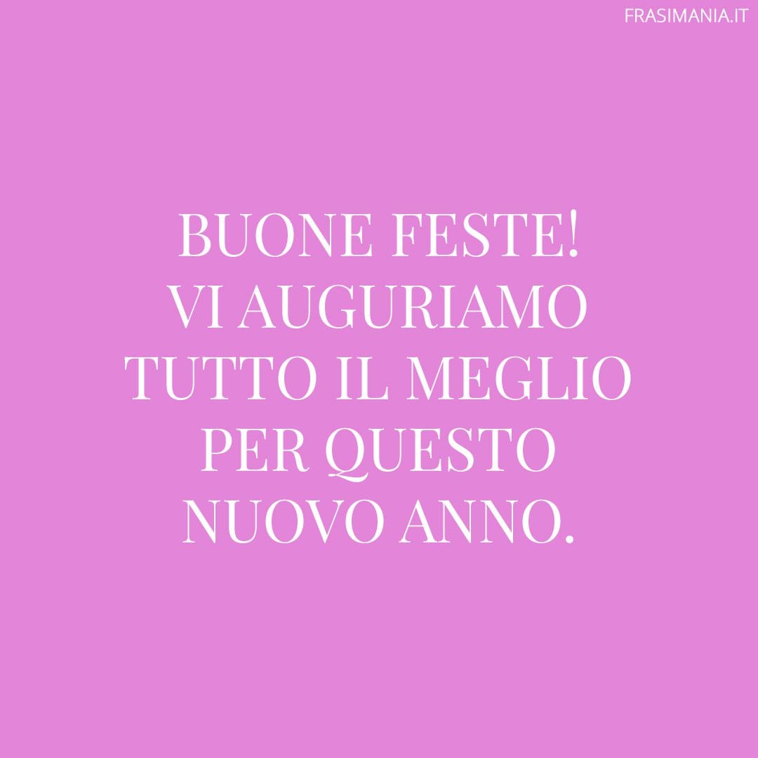 Buone feste! Vi auguriamo tutto il meglio per questo nuovo anno.