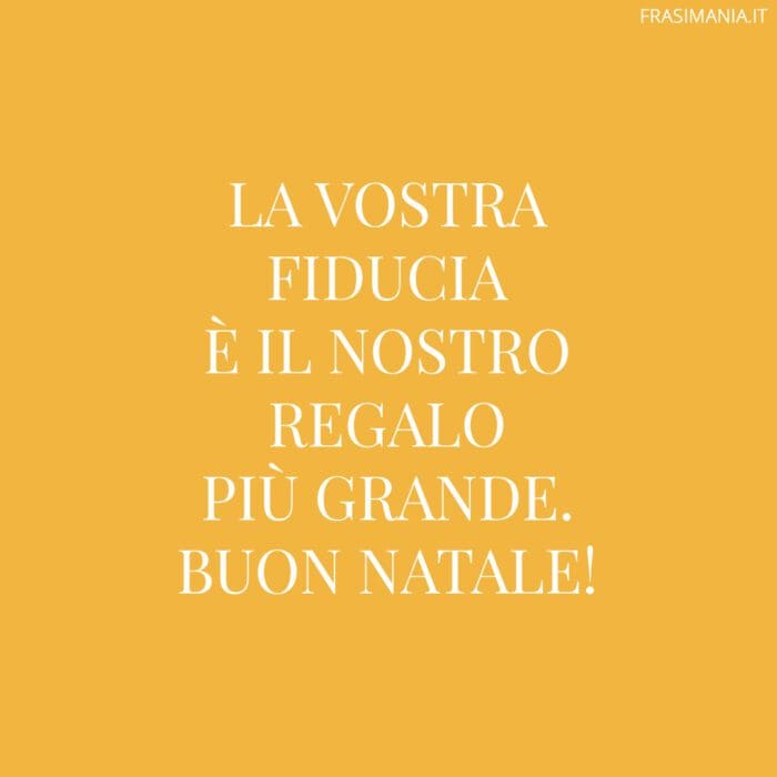 Auguri Natale formali fiducia