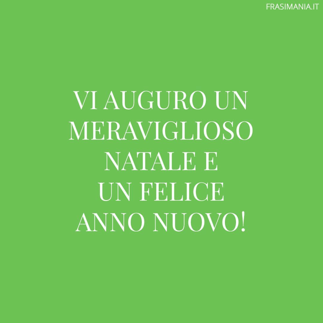 Vi auguro un meraviglioso Natale e un felice anno nuovo!
