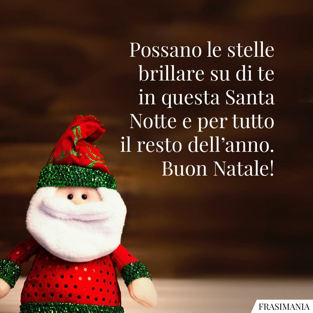 Possano le stelle brillare su di te in questa Santa Notte e per tutto il resto dell'anno. Buon Natale!