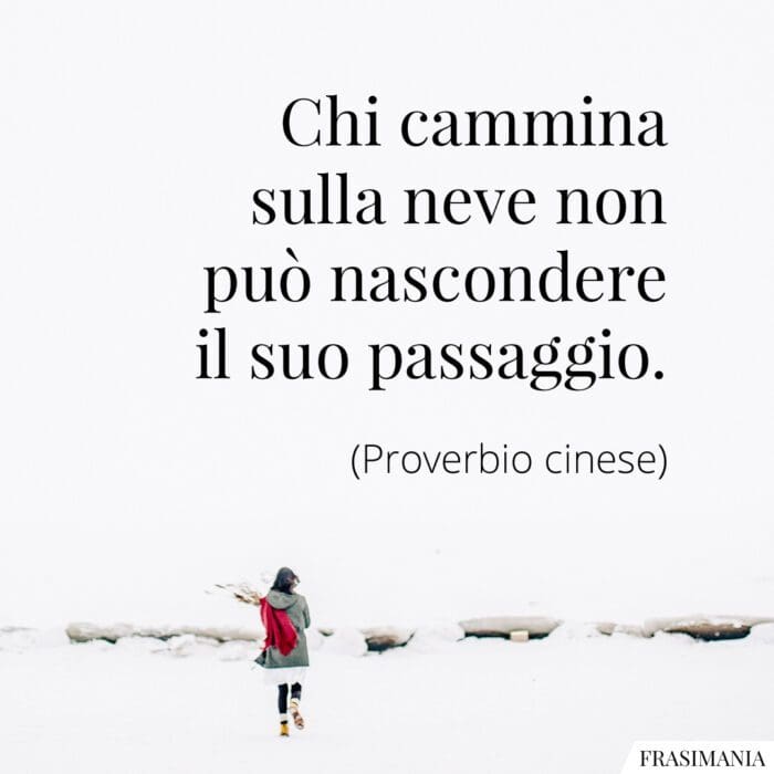 Frasi neve passaggio proverbio cinese