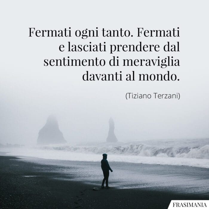 Frasi fermati meraviglia mondo Terzani