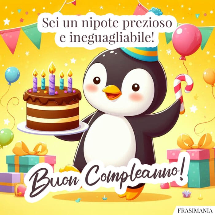 Sei un nipote prezioso e ineguagliabile! Buon Compleanno!