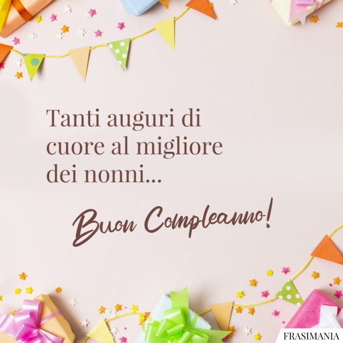 Tanti auguri di cuore al migliore dei nonni… Buon Compleanno!