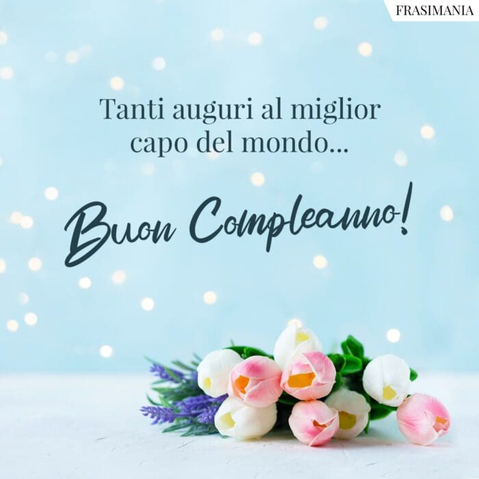 Buon compleanno capo migliore