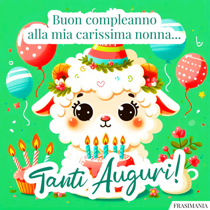 Buon compleanno alla mia carissima nonna… Tanti Auguri!