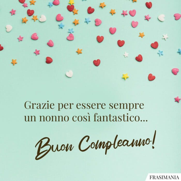 Grazie per essere sempre un nonno così fantastico… Buon Compleanno!