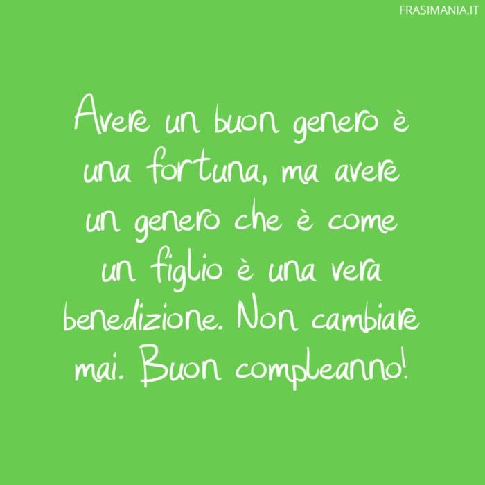 Frasi compleanno genero figlio