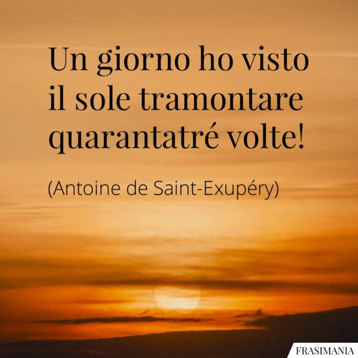 Frasi sole tramontare Saint-Exupéry