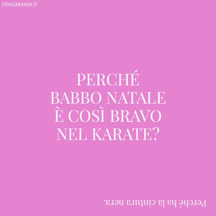 Indovinelli Natale karate